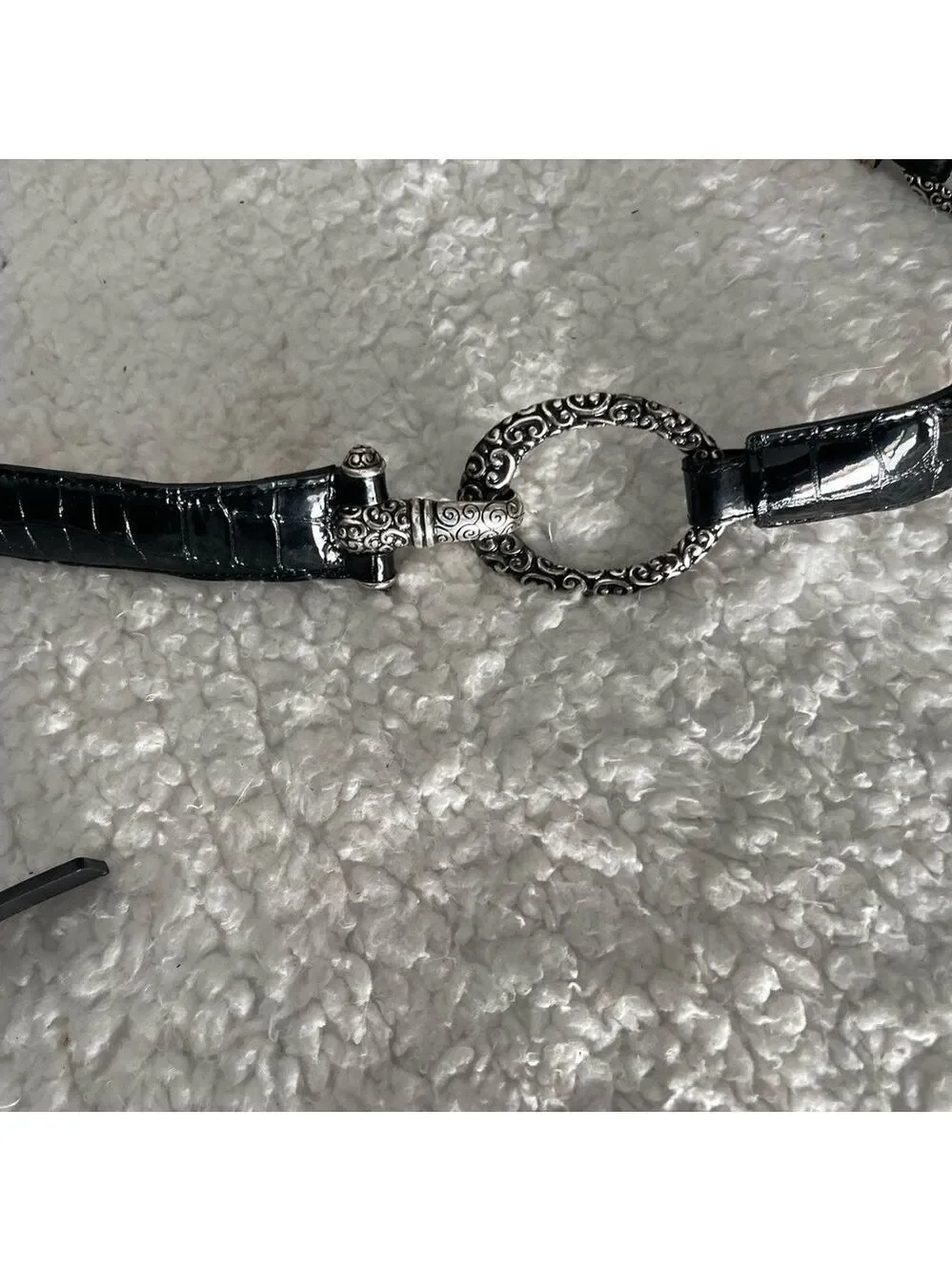 Stylish Black and Silver Women's Belt